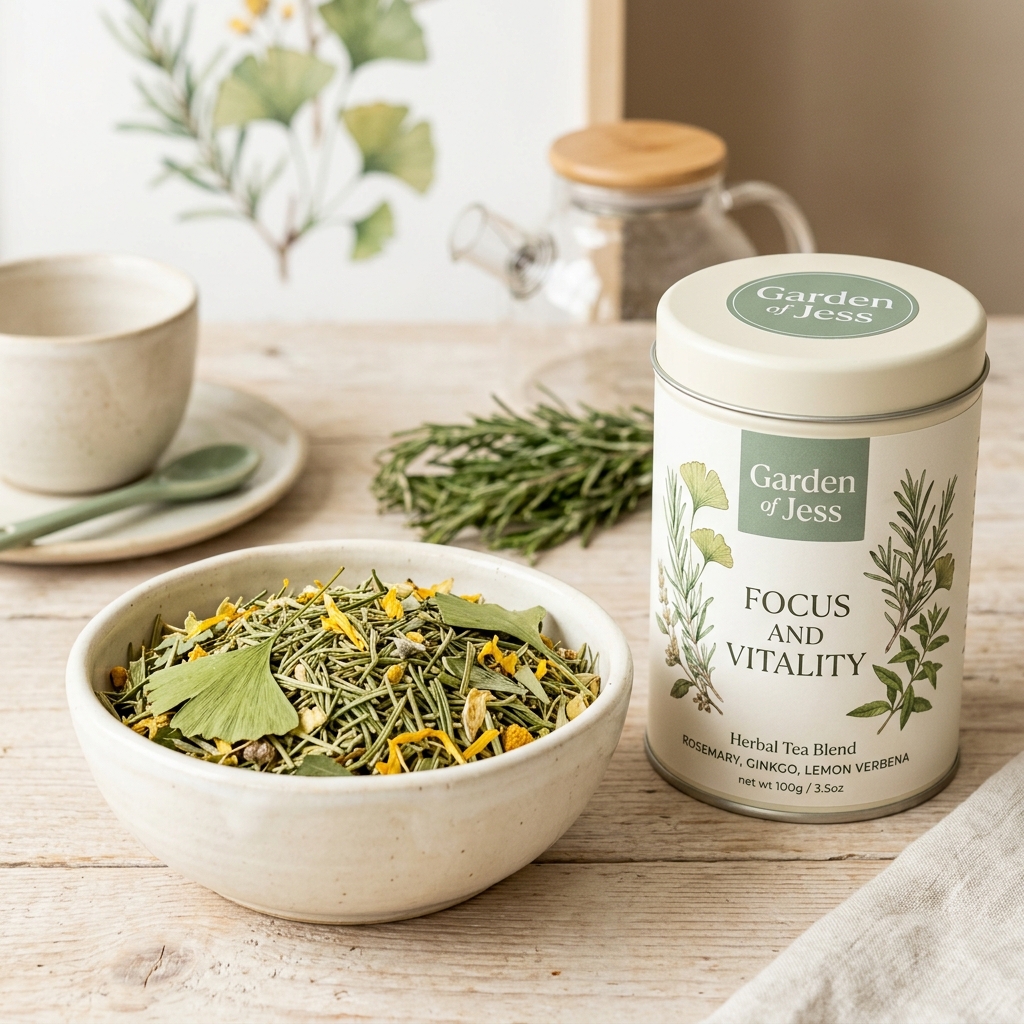 Immunitea theemelange met olijfblad, berkenblad, rozemarijn en cacaoboon